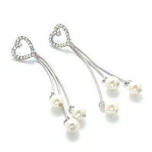 捷芮儿合金韩版耳坠 桃心贝珠演绎浪漫珠宝风尚